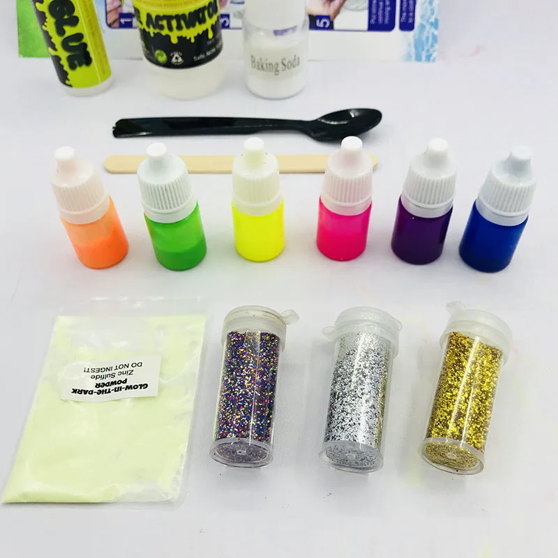 Fluffy Floam Slime Kit Make Playdough Crystal Mud Making Kit Polymer Clay for Baby Gifts Children Educational Clay Toy