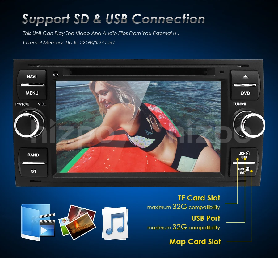 8 &quot2 din автомобильный DVD для Ford/Focus/Mondeo/Transit/C MAX/Fiest TPMS gps навигационное Радио BT 1080 P DAB