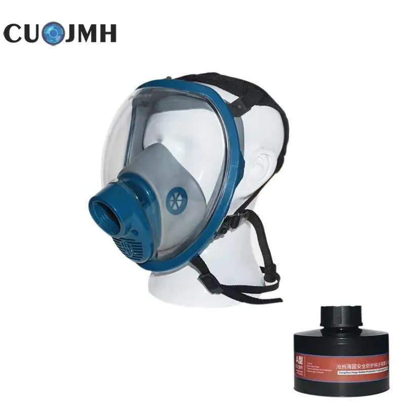 

Chemical Mask Silicone Filter Laboratory Cartridge Welding 800 Gas Mask High Quality A 3 Grade Two Tank Maintenance Face Mask