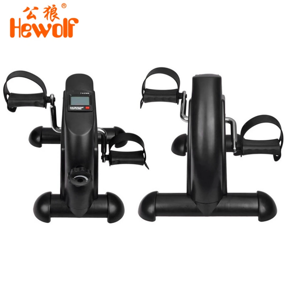 Hewolf Mini Portable Pedal Exerciser Adjustable Knob Cycle Exercise Bike Indoor Fitness With Digital LCD Display free shipping