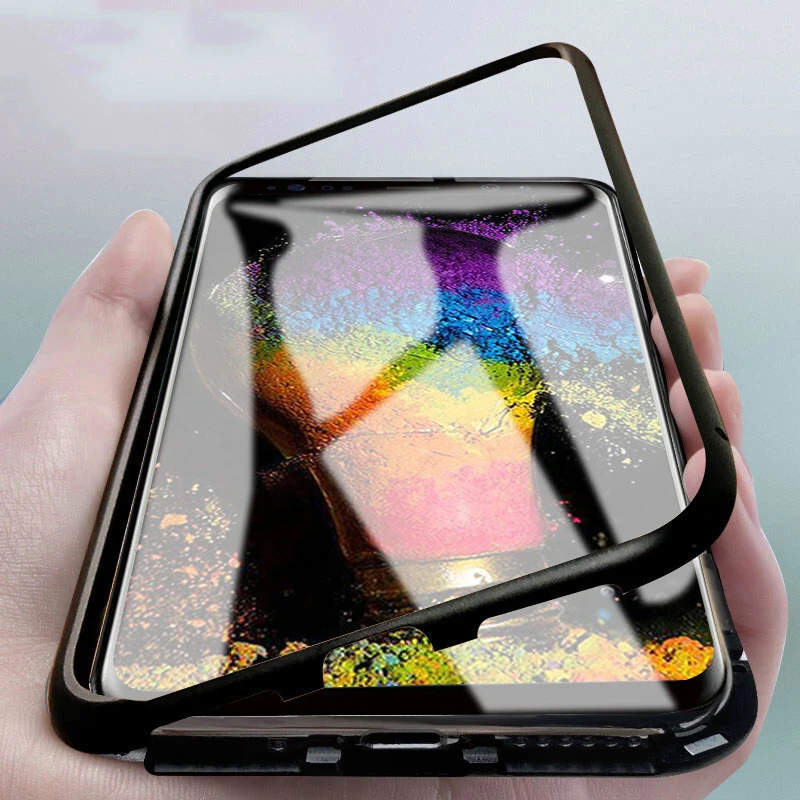 

Case for Samsung Galaxy S9 S8 Plus S7 Edge Note 8 9 Cover Shell for J4 J6 Plus A7 A9 2018 Cases Luxury 360 Magnetic Adsorption