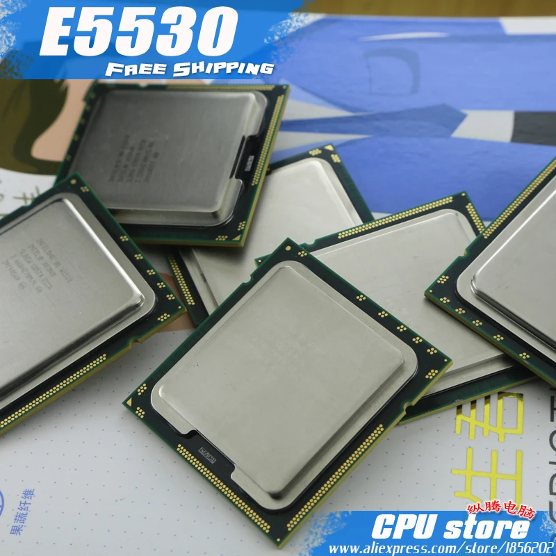 Процессор Intel Xeon E5530 cpu/2,4 ГГц/LGA1366/8 Мб кэш L3/четырехъядерный/серверный cpu, есть, ЦП E5540