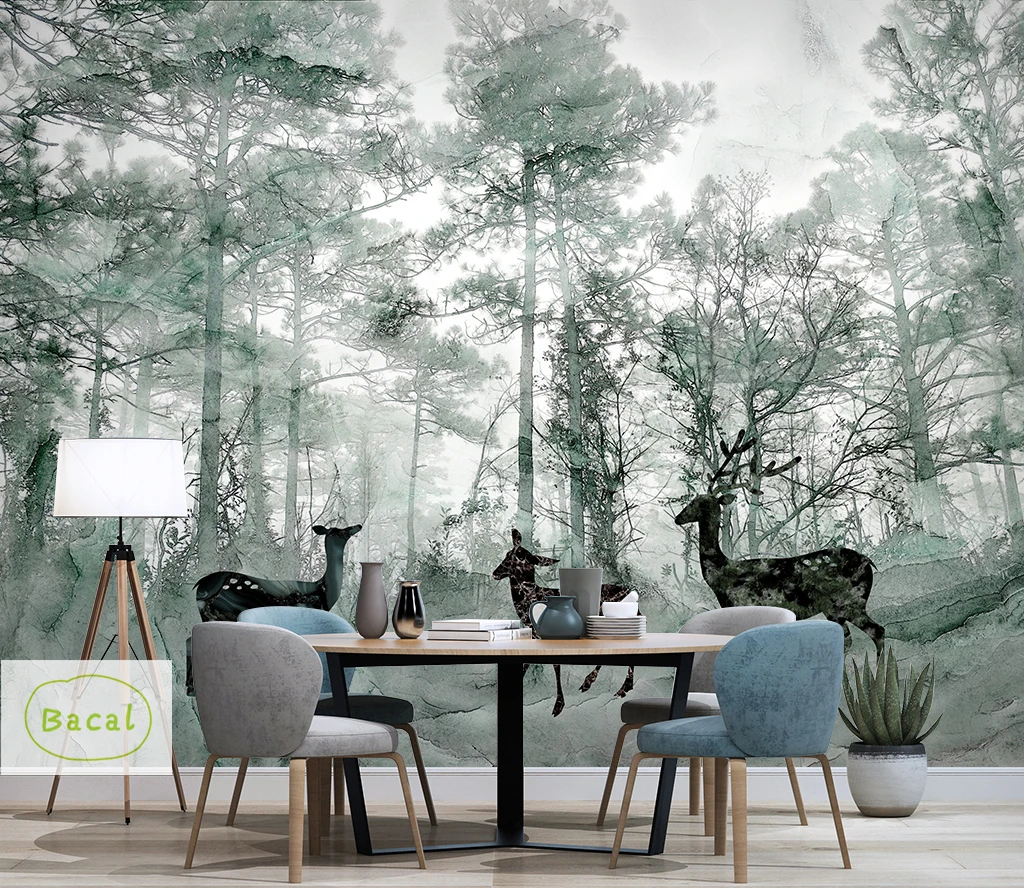 Bacal фото обои 3D Винтаж лес природные пейзаж, настенный росписи гостиной диван ТВ спальня фон стены Papel де Parede 3D