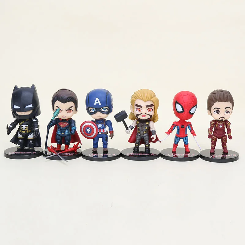10 см Упаковка из 6 игрушек Marvel Мстители Endgame набор экшн фигурок Человек паук