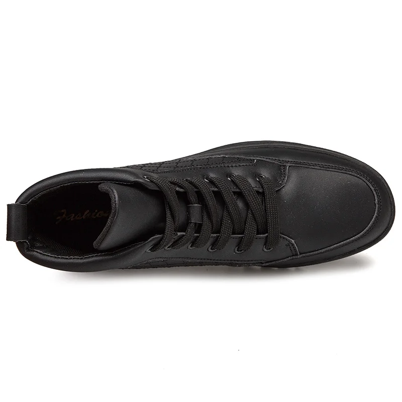 High Top Leather Walking Shoes Men Autumn Ankle Sports Shoes for Male Skid-proof Outdoor Walk Sneakers Lace-Up zapatillas hombre