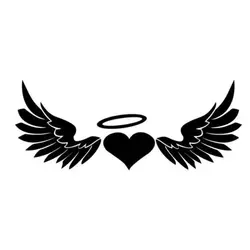 18*7,1 см сердце Крылья Ангела Halo окна автомобиля Мода Индивидуальность творчества виниловая наклейка стикер