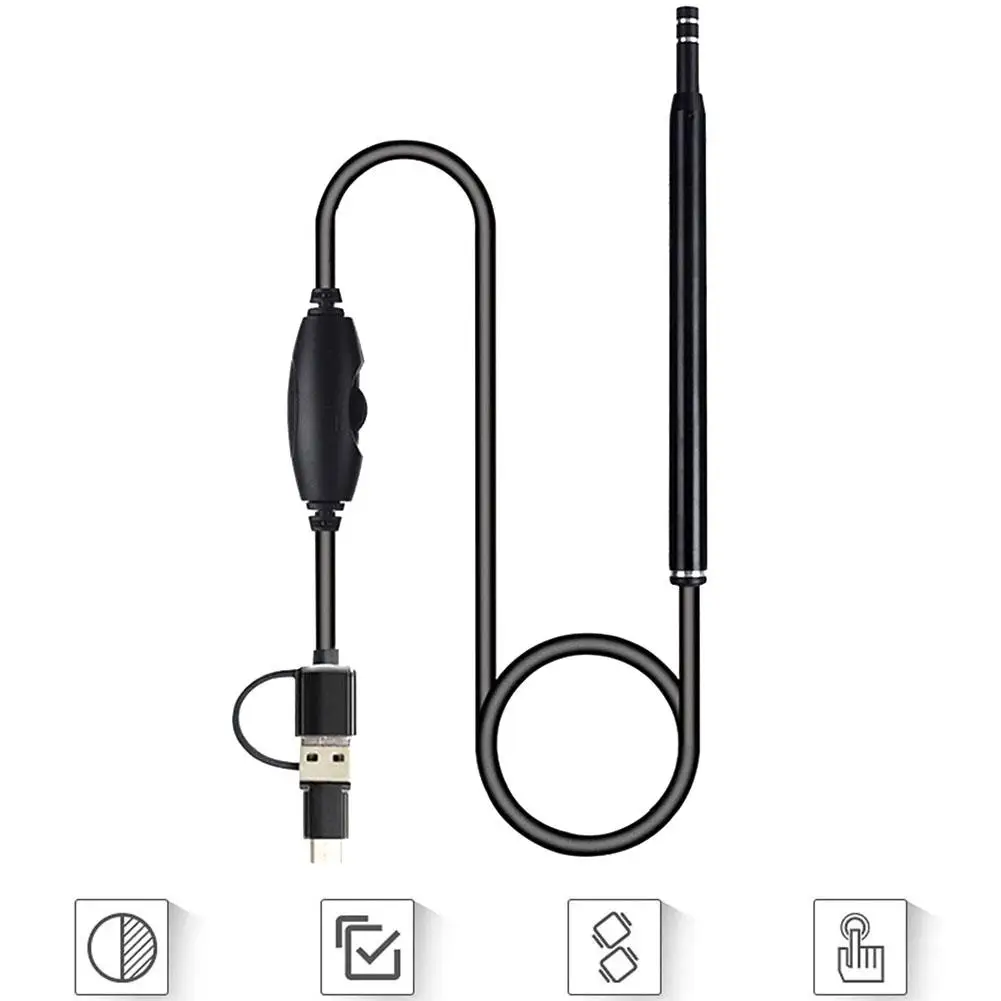 

USB HD Visual Ears Endoscope Spoon Camera Borescope Medical Otoscope Pick Tool