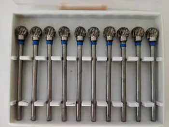 

Free Shipping 10Pcs dental HP Carbide Bur Cutters,Round 6cm ,dental lab material