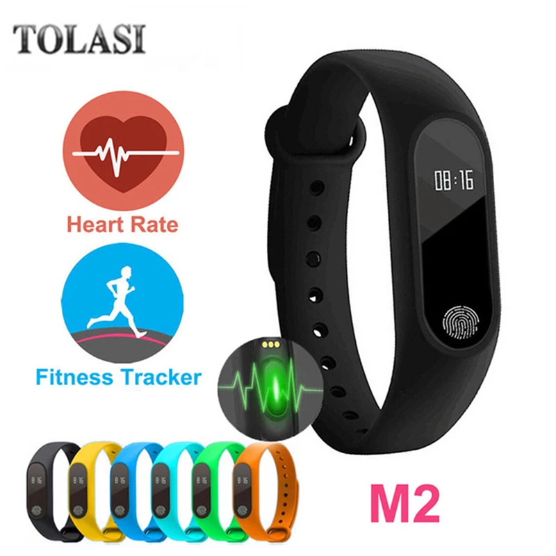 

Smart Bracelet M2 Waterproof Wristband Heart Rate Monitor Fitness Tracker Bluetooth Smart Band for Android iOS Phone Smartband