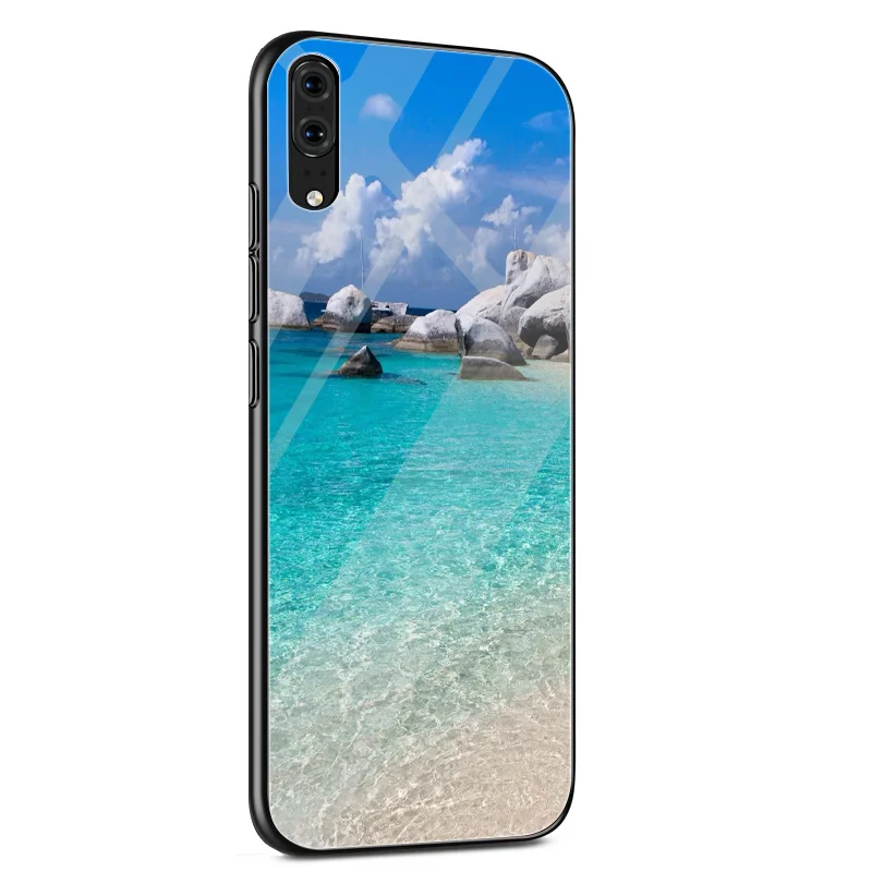 Стеклянный чехол Verano Playa Hawai для Huawei P30 P10 P20 Pro P Smart Mate 10 20 Lite Y6 Y9 Honor 7A 8X 9