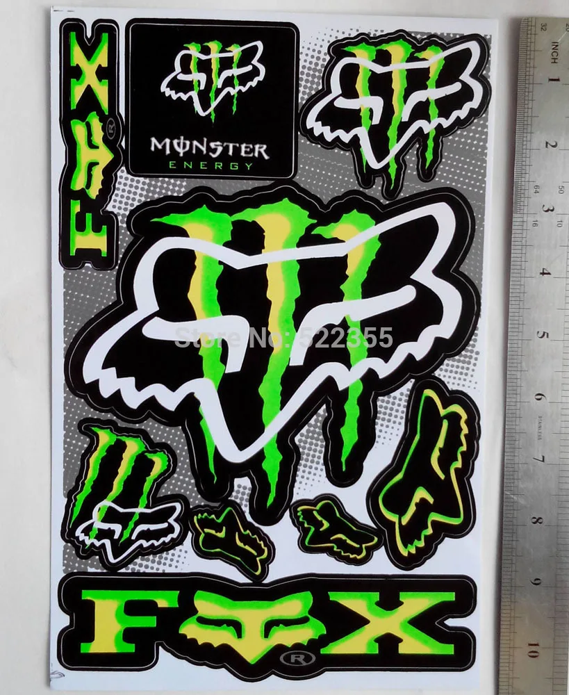 Grosir 1 Lembar Fox Stiker Untuk Sepeda Motor Sepeda Motor Trail