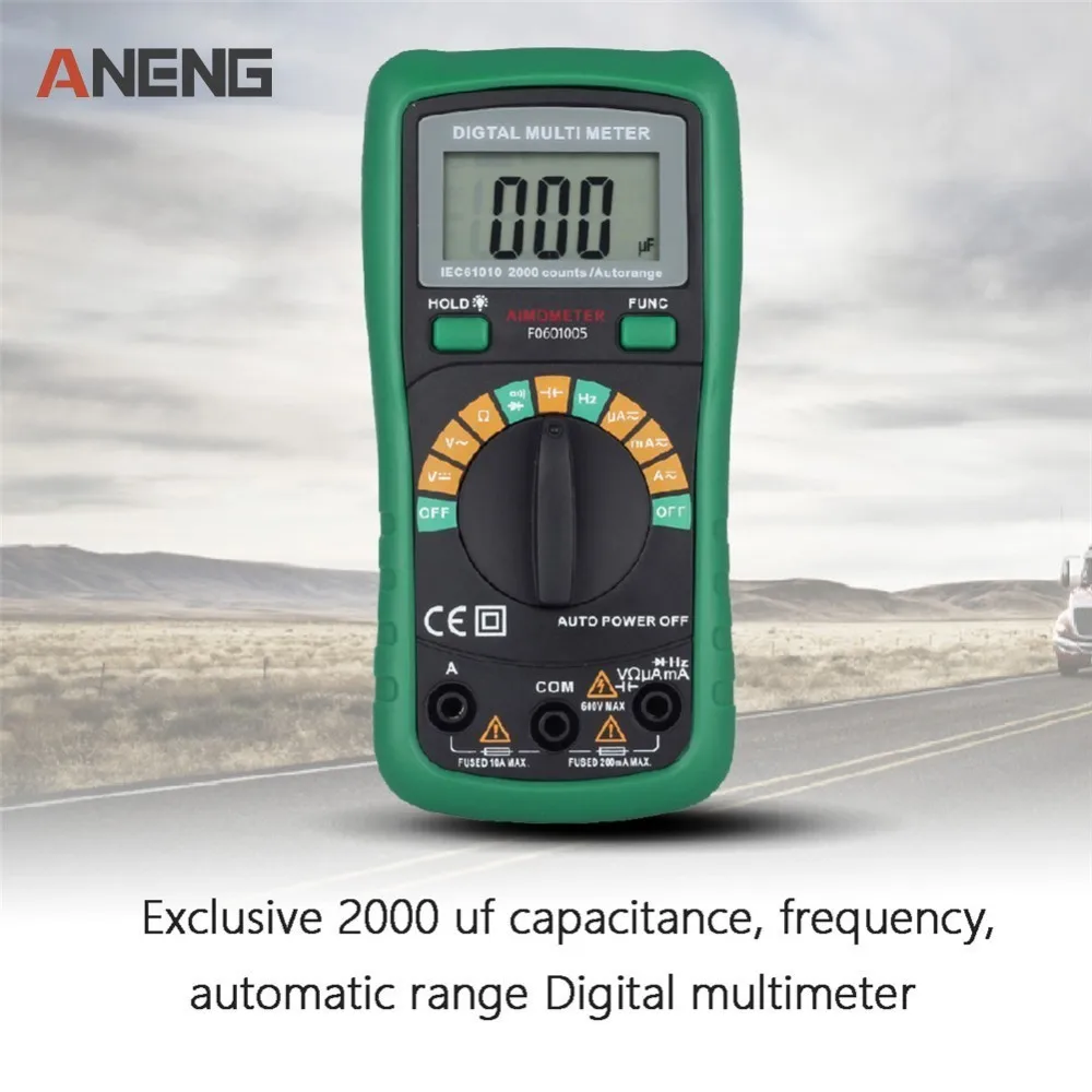 

MS8233D Pro Multimeter With 2000uF Capacitance 200kHz Frequncy Measurement Auto Range Digital Multimeter PK UT136B