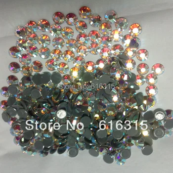

flat back rhinestone in size 10ss 3mm ab crystal ,color ab coatings ,factory directly sale for shoes boots decor