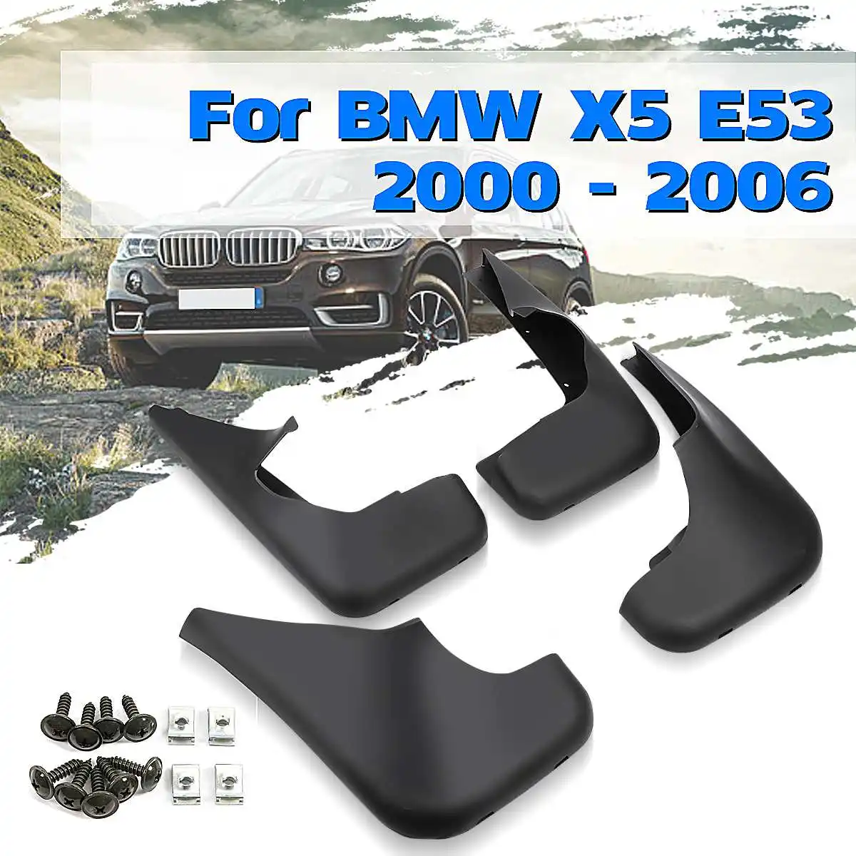 

Car Mud Flaps Splash Guards Mudguards Mud Flap Front Rear for Fender For BMW X5 E53 2000 2001 2002 2003 2004 2005 2006