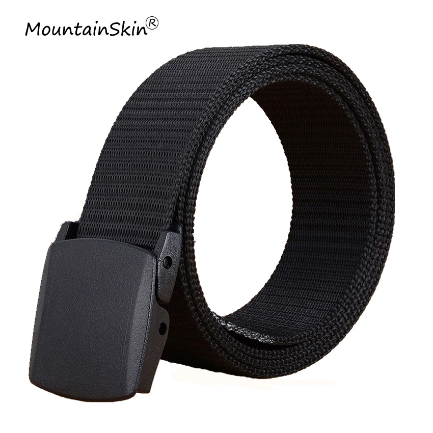 

Mountainskin Men's New Nylon Material Belt Military Tactical Equipment Waistband Army High Quality Casual Belt Male Brand LA682