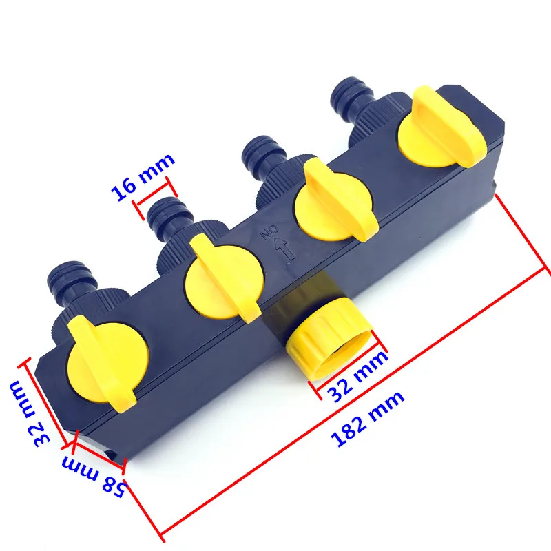 1 шт для полива и орошения подключения устройства к садовому шлангу разделитель труб Пластик Капельное орошение воды разъем сельскохозяйственного 4 Коснитесь 3/4
