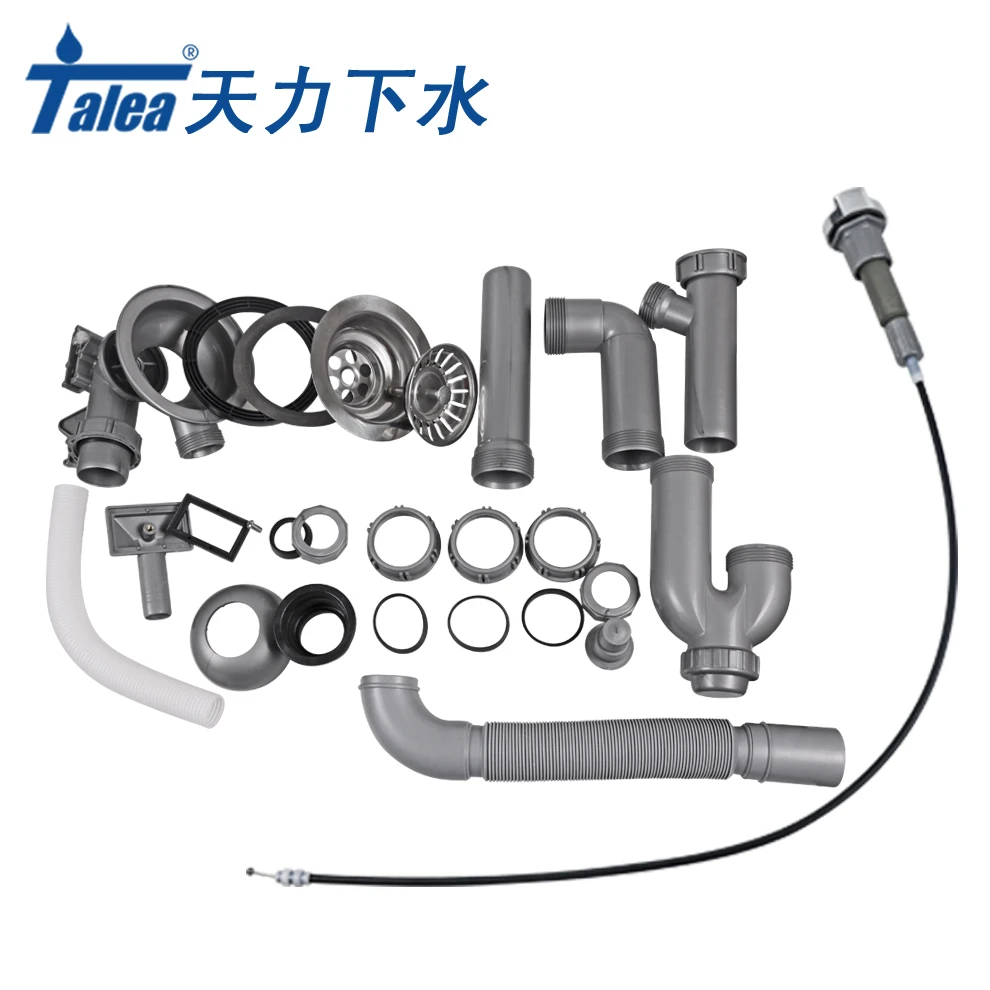 Talea стол контроль чаши Тип слива раковины комплект кухонная дренажная система с переливом Слива комплект слива раковины сливная труба Раковина фильтр шланг