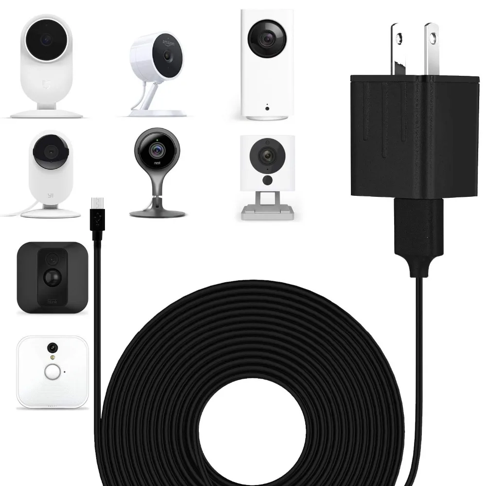 

Power Adapter with 26ft / 8 m Weatherproof Cable for Blink Indoor and Outdoor Security Camera, Continuously Operate Blink