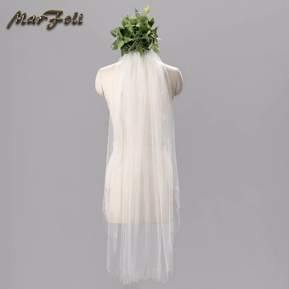 

Romantic White Ivory Short Wedding Veils one Layer with Comb Bridal Veil 1 Meters Length Wedding Decoration Wedding Accessories