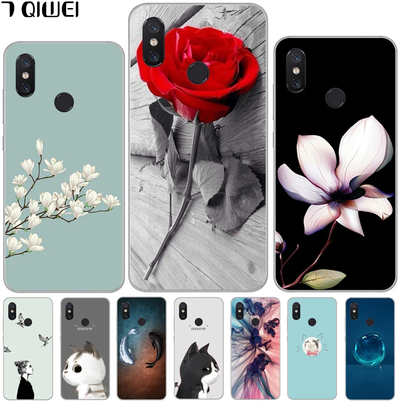 

Mi 8 Case For Xiaomi Mi8 Case 6.21 Silicone Soft Flower Back Cases for Xiaomi Mi 8 Case Animal Fundas for Xiaomi Mi8 Coque TPU