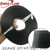 high temperature soft parallel line super soft 22AWG silicone cable 2p 4p 12p 14p Parallel line 0.3 square black electric wire ► Photo 1/6