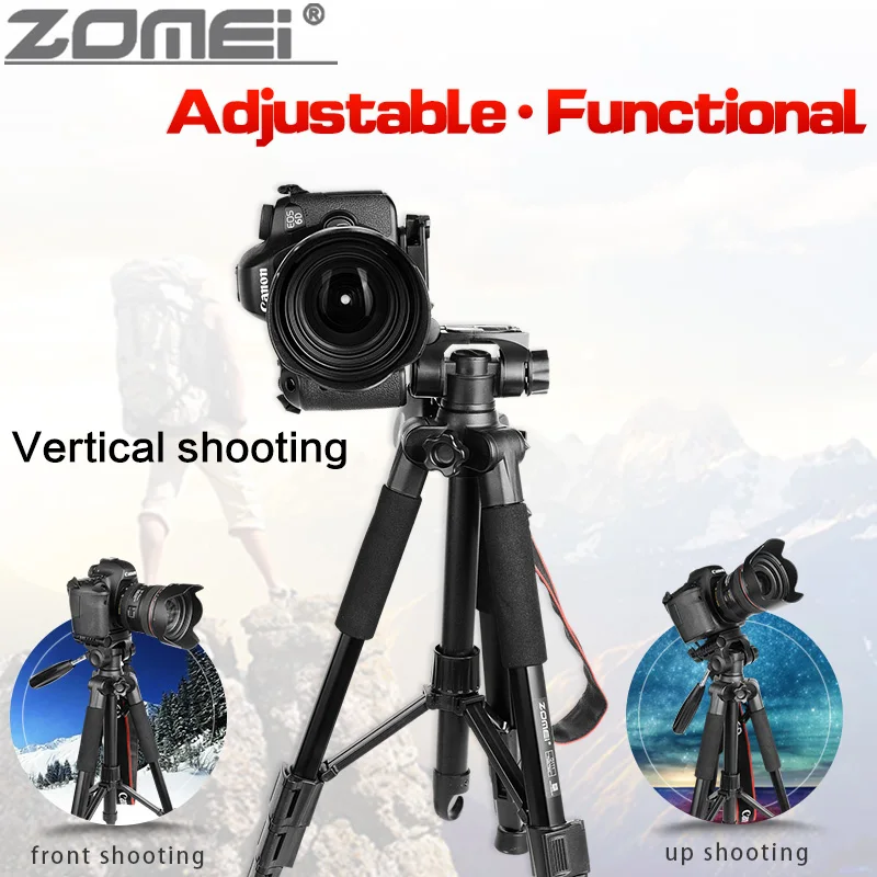  New Zomei Q111 Professional Aluminium Tripod Camera Accessories Stand with Pan Head for Dslr