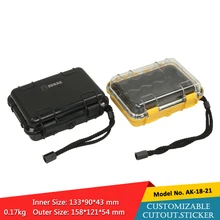 Водонепроницаемый пластиковый жесткий ящик для переноски pp и abs всепогодный чехол для инструментов с губка внутри 185x121x54 мм szomk