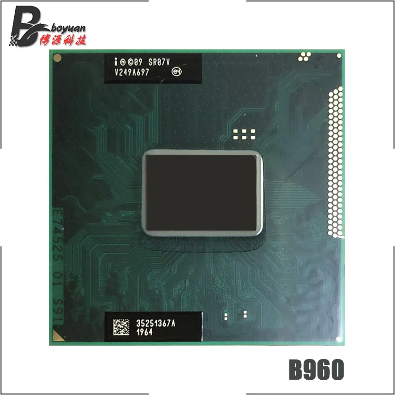 Двухъядерный процессор Intel Pentium B960 SR0C9 SR07V 2,2 GHz двухъядерный двухпотоковый процессор 2M 35W Socket G2/rPGA988B