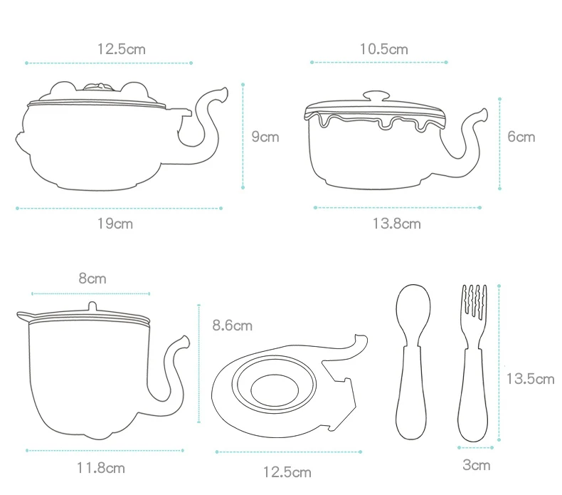 Tumama 2 шт./лот набор ложка и вилка для кормления детей из нержавеющей стали посуда для младенцев столовые приборы для детей столовые приборы с муравьиной пылью