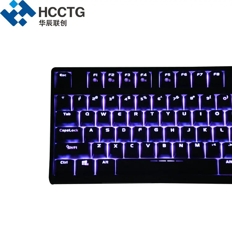 Проводная вишневая MX фоновая подсветка RGB механическая клавиатура геймера HGK87 O C