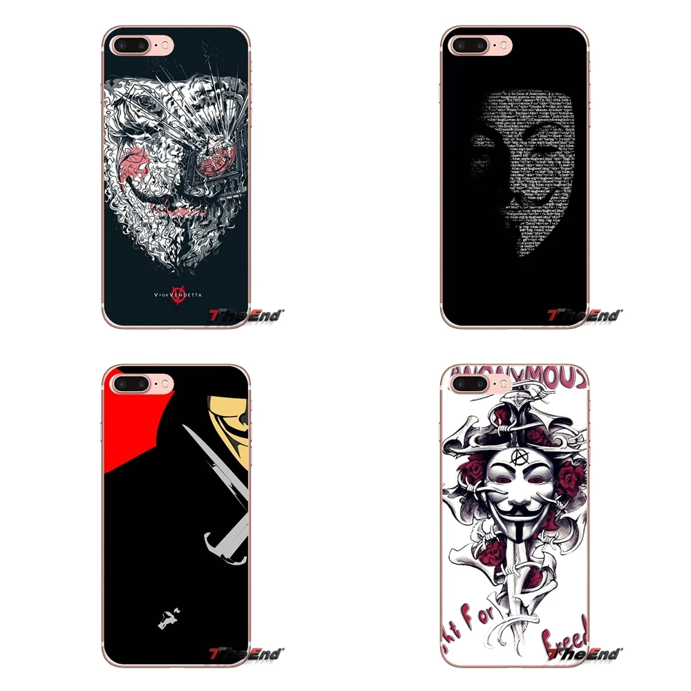 Soft Transparent Shell Covers V for Vendetta For Xiaomi Redmi 4A 4X 3S Note 3 4 5 Pro 5A Mi3 Mi4 Mi5 Mi6 Mi A1 Max 5X 6X | Мобильные