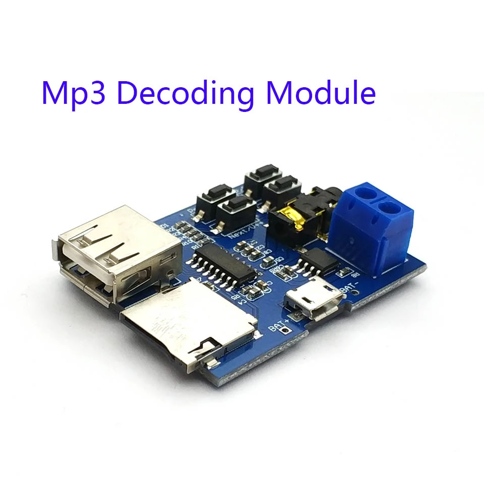

TF card U disk MP3 Format decoder board module amplifier decoding audio Player