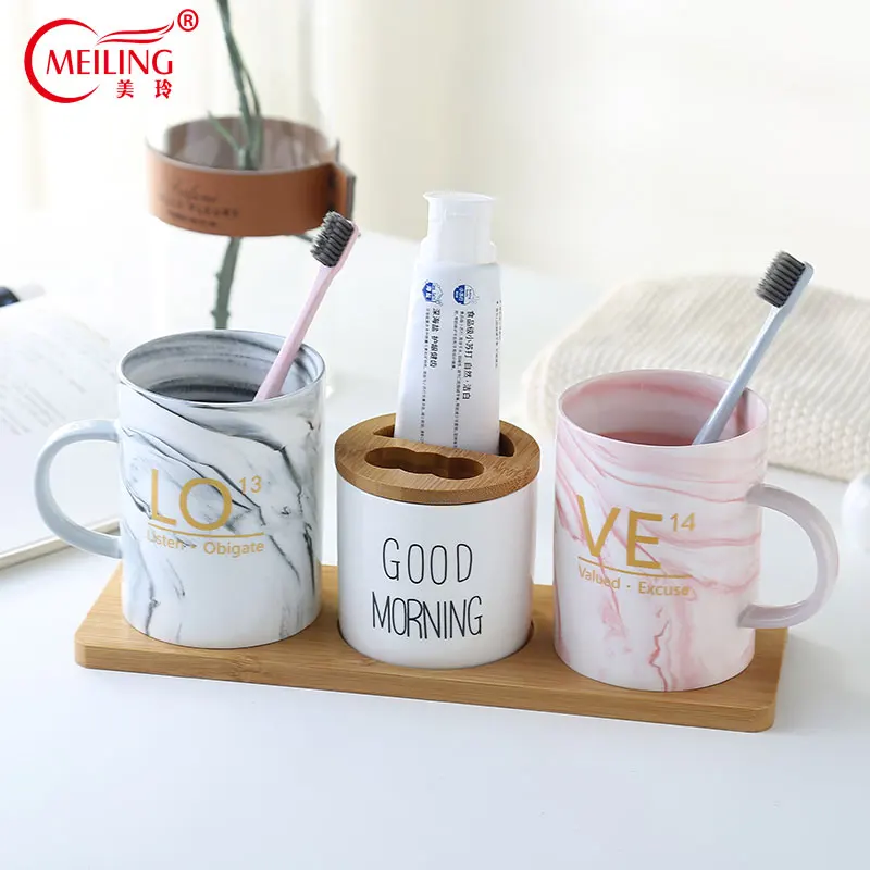 

Modern Marble Bathroom Accessories Set Ceramic Toothbrush Holder Toilet Storage Organizer Pink Home Decoration Housewarming Gift