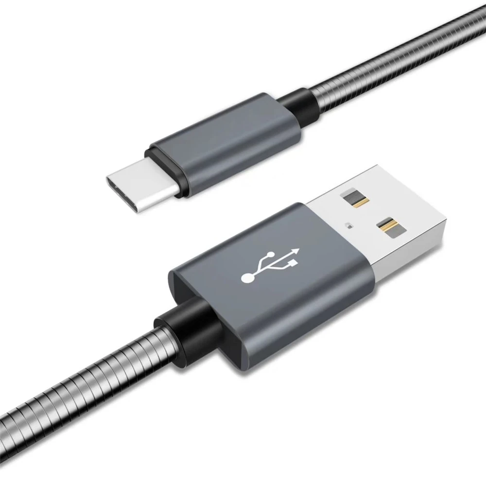 USB نوع c كابل معدن الزنك كابل الشاحن لسامسونج Xiaomi هواوي HTC شاحن هاتف محمول يعمل بنظام تشغيل أندرويد سريع الكابلات مزامنة البيانات