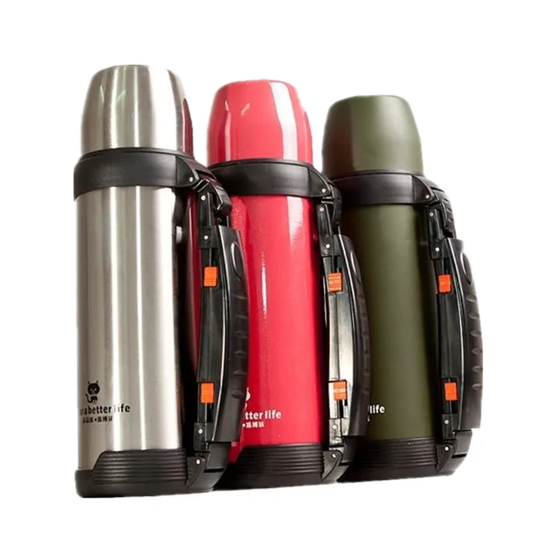 1000ML Thermos Vacuum Stainless Steel Thermos Flask Water Bottle three colors top quality