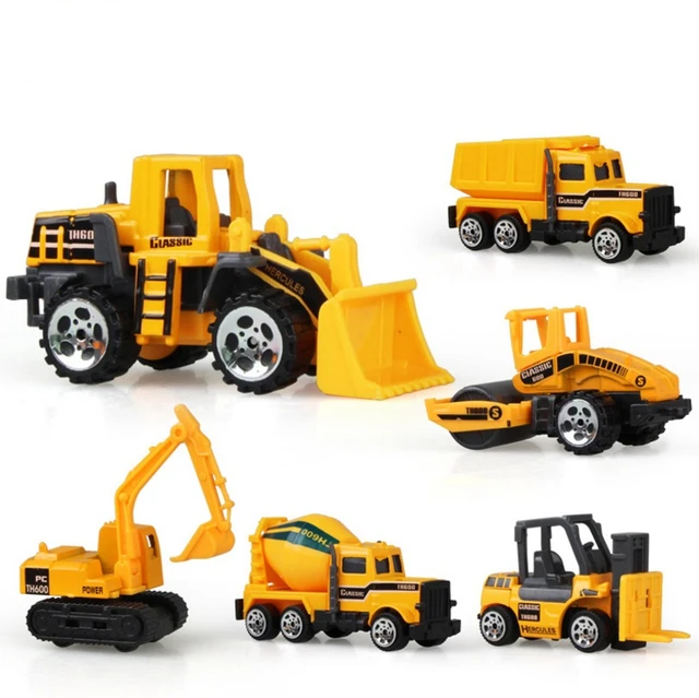 aliexpress com buy 6pcs diecast mini city construction vehicle