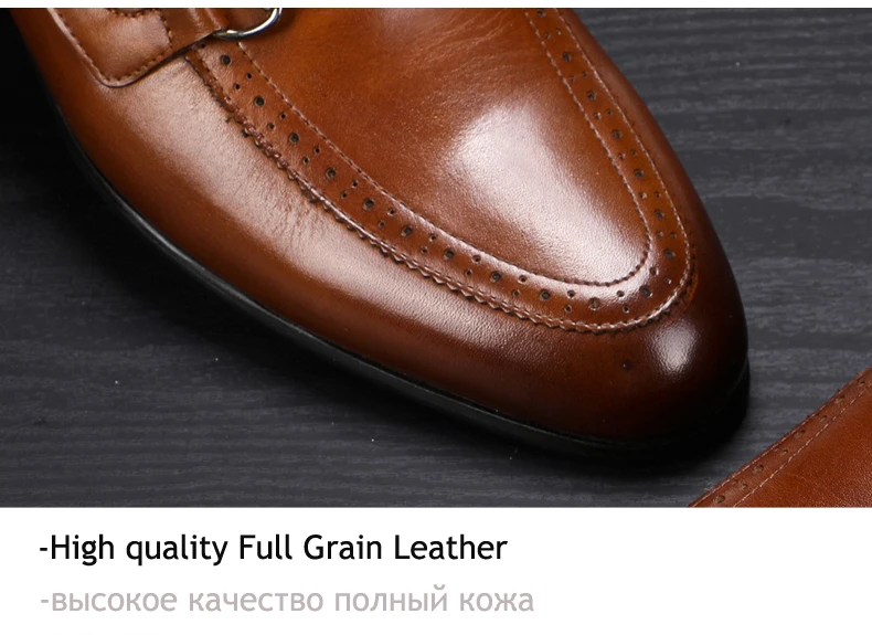 Men's Leather Casual Shoes' Business Black Oxfords Genuine Leather Shoes Men Big Size Wedding Casual Shoes Men Brown Loafers New (11)