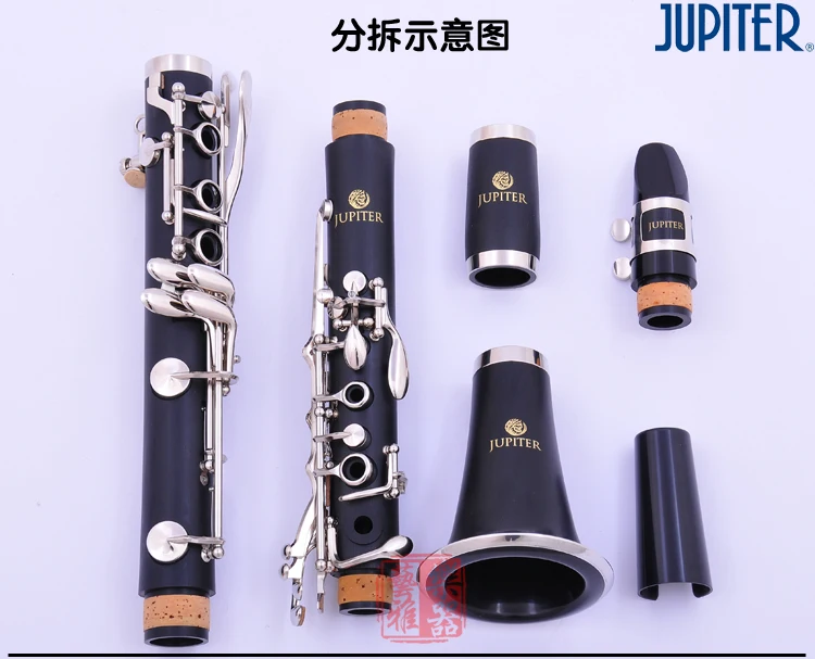 Nueva Jupiter jcl-637n bemol sintonizar alta calidad Professional Instrumento de viento de madera Clarinetes Tubo negro con caso