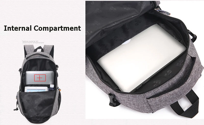 Casual Men USB Charging Backpacks Male Travel women Teenagers Unisex Student School Bags Simple Notebook Laptop Backpack SS7350 (13)