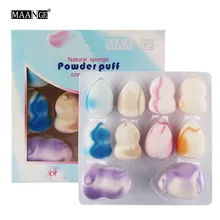 MAANGE, новинка, 10 шт., Профессиональная форма капли воды, мини латексный макияж, слоеные тени для век, основа, пудра, красота, тыква, спонжи для макияжа