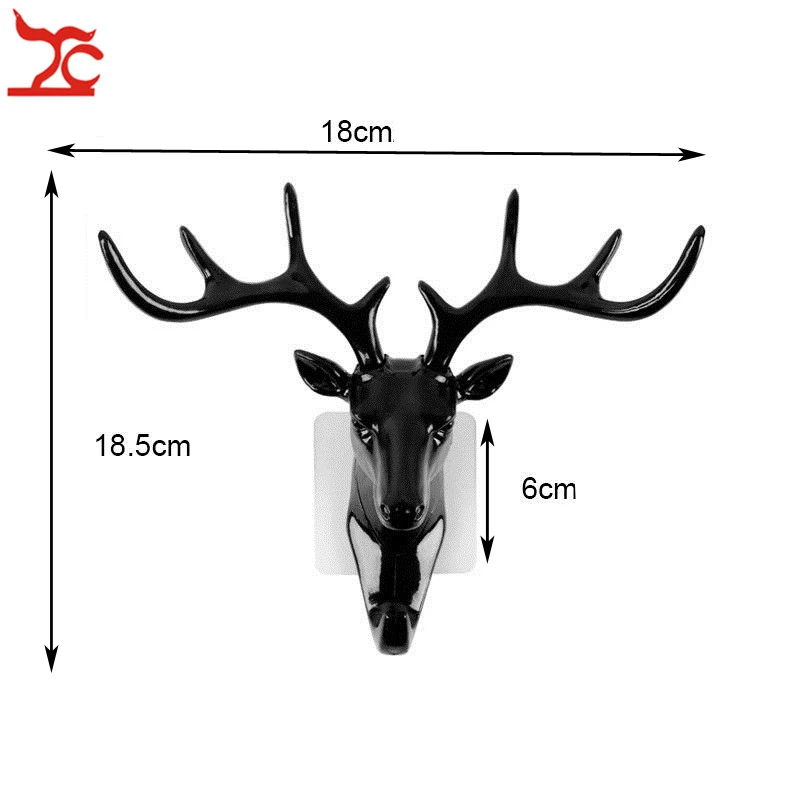 Крутой пластиковый крючок с головой оленя, вешалка для ювелирных изделий, кольцо, ожерелье, браслет, настенный держатель для двери шкафа, Декор, вешалка для крючка