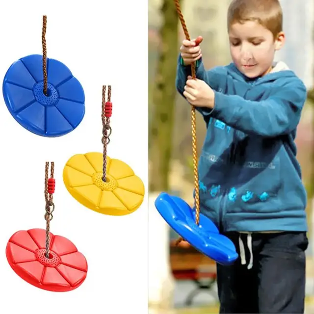 Baby Safety Plastic Disc Swing Seat Kids Indoor Outdoor Fitness Swingset Infant Early Training Sports Play Supplies Children Toy 3