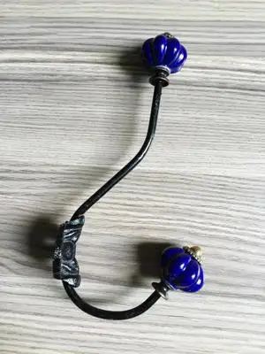 Настенные минималистичные крючки, чтобы повесить керамическую тыквенную головку твердой полки на стене креативное оформление занавес крюк оборудования - Цвет: Royal blue