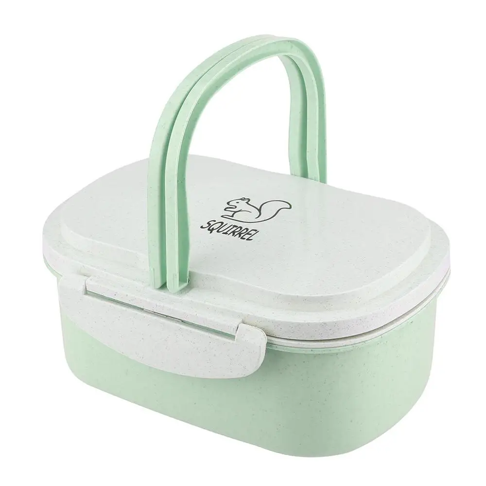 

SQUTRREL Lunch Box On-the-Go Meal Snack Packing Microwave Safe Portable Lunchbox school kid lunch box Student bento sandwich box