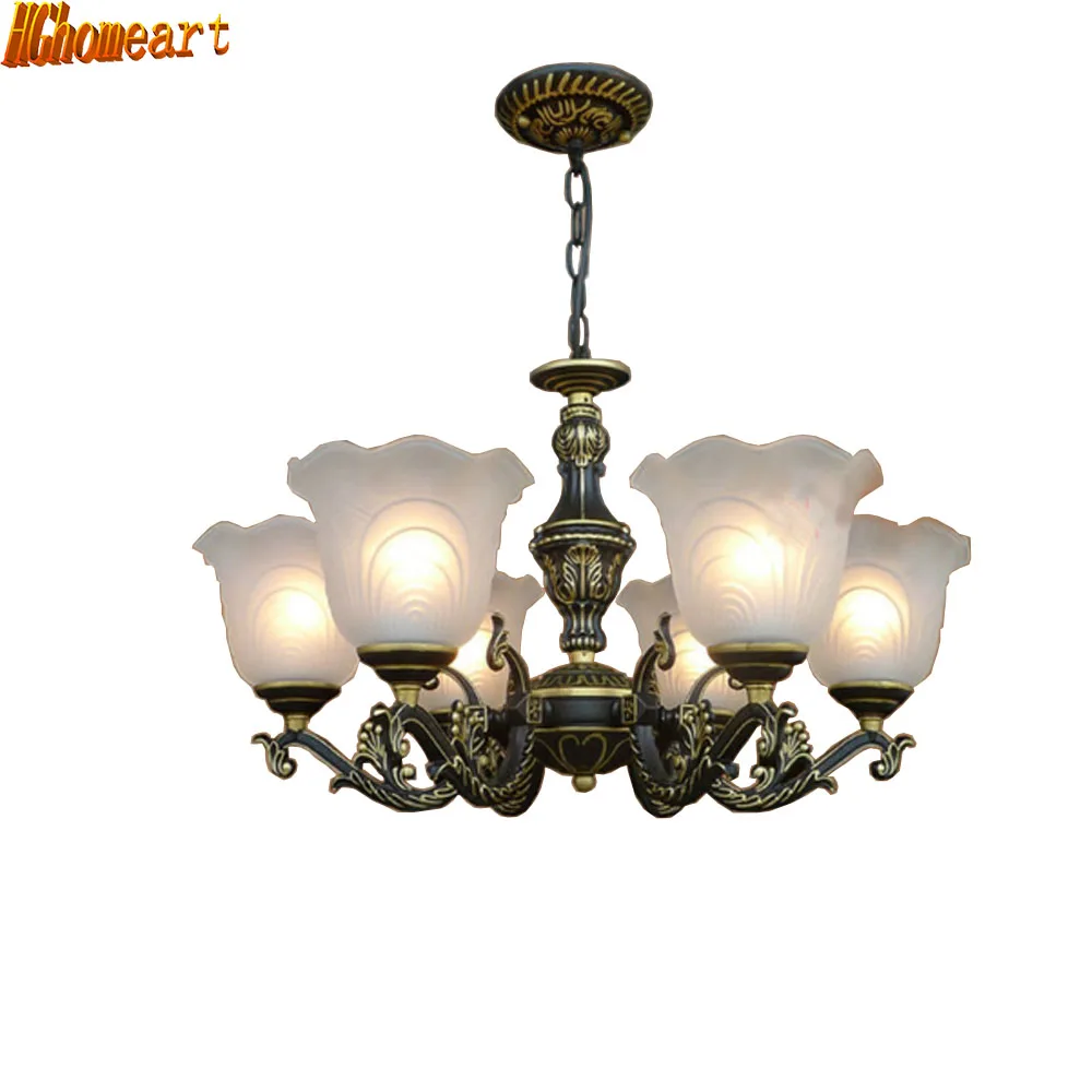 

minimalist Continental Iron chandelier bedroom living room lighting dining kitchen retro chandelier ceiling lights e27
