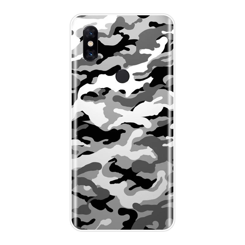 Чехол накладка для Xiaomi Mi Note Mix 1 2 2S 3 мягкий силиконовый Камуфляжный армейский