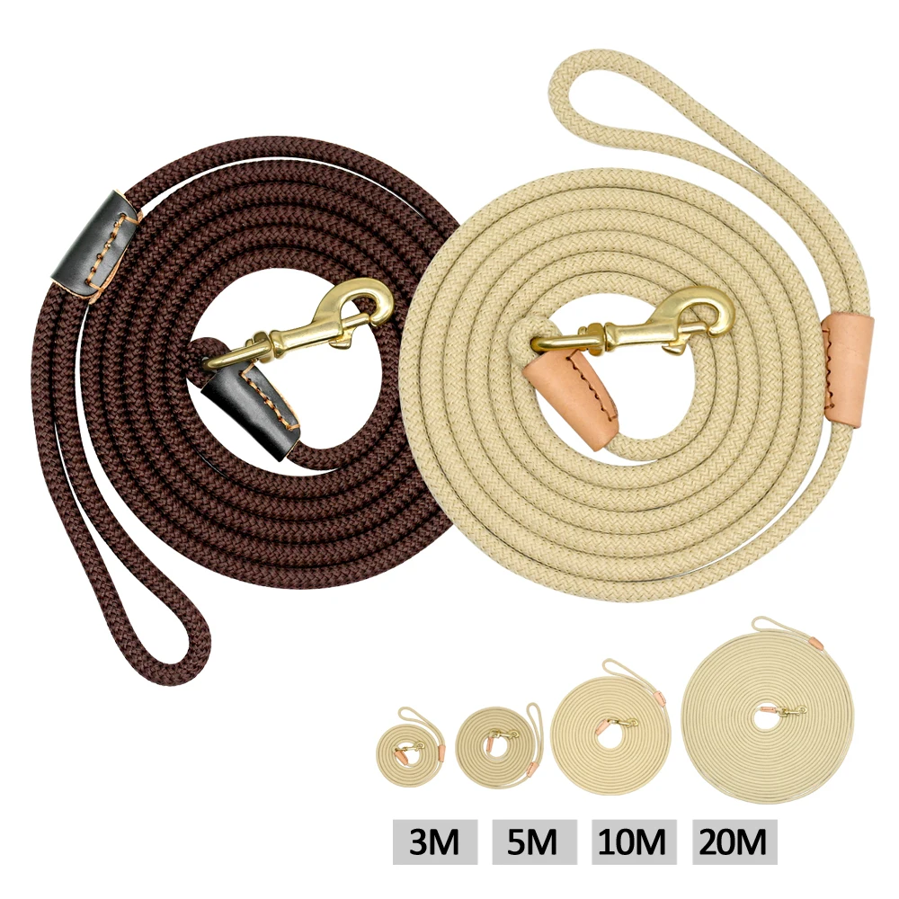 

Nylon Dog Leash Running Tracking Non-Slip Long Leads Nylon Training Walking Leads 3m 5m 10m 15m For Medium Large Dogs Heavy Duty