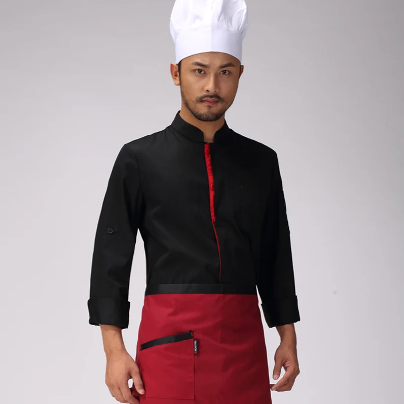 Buy Chef Uniform Long Sleeve New Men's and Women's Autumn/winter In Kitchen