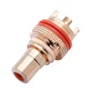 2Pcs/1Pair Luxury Gold plated RCA Jack Connector Panel Mount Chassis Audio Socket Plug Bulkhead with NUT Solder CUP 3Colors ► Photo 2/6