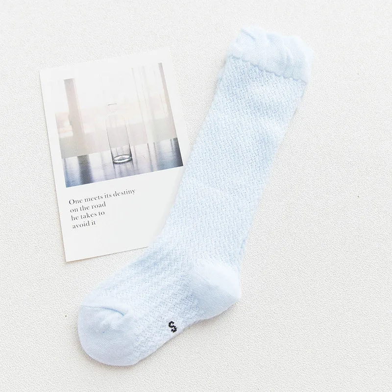 Носки для маленьких девочек от 1 до 24 месяцев, хлопковые сетчатые Дышащие носки для малышей нескользящие носки для новорожденных девочек - Цвет: 4